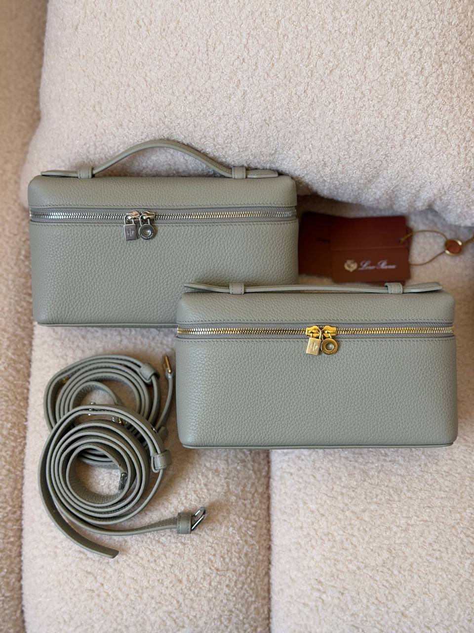 Loro Piana Extra Pocket L19 Pouch Bag in Grained Calfskin