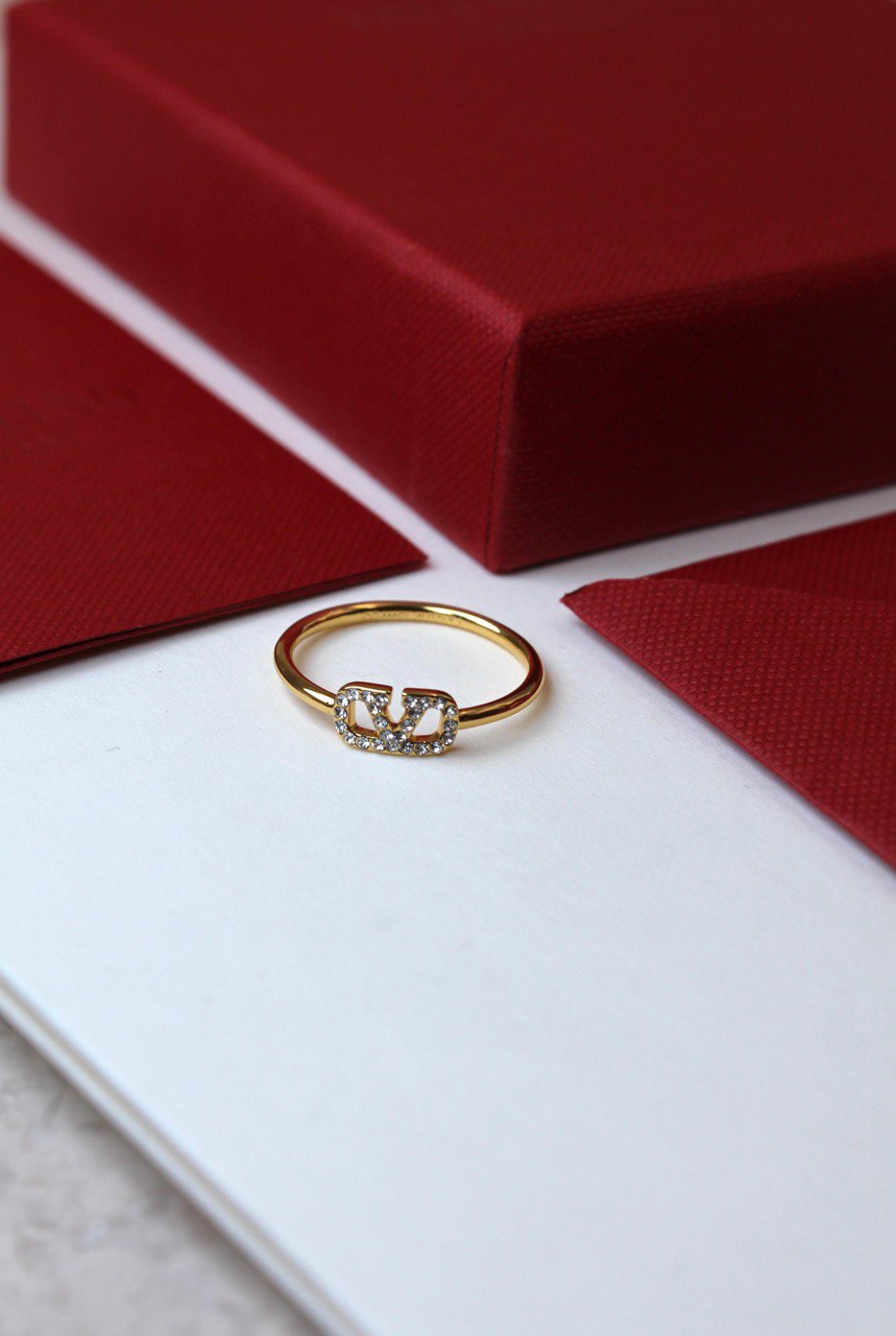 Valentino VLogo Signature Crystal & Pearl Rings Collection