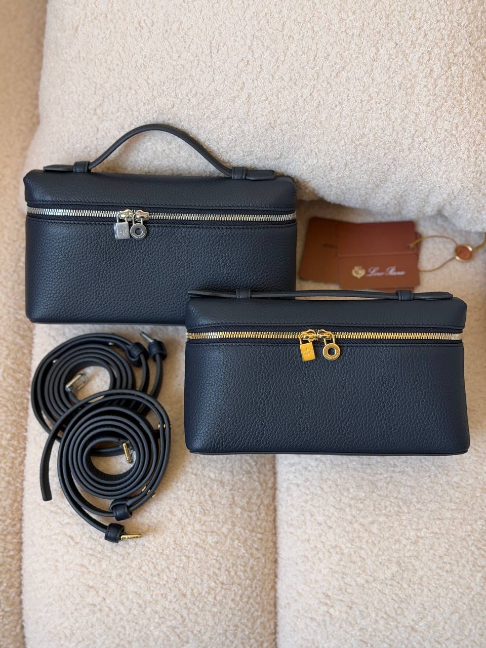 Loro Piana Extra Pocket L19 Pouch Bag in Grained Calfskin