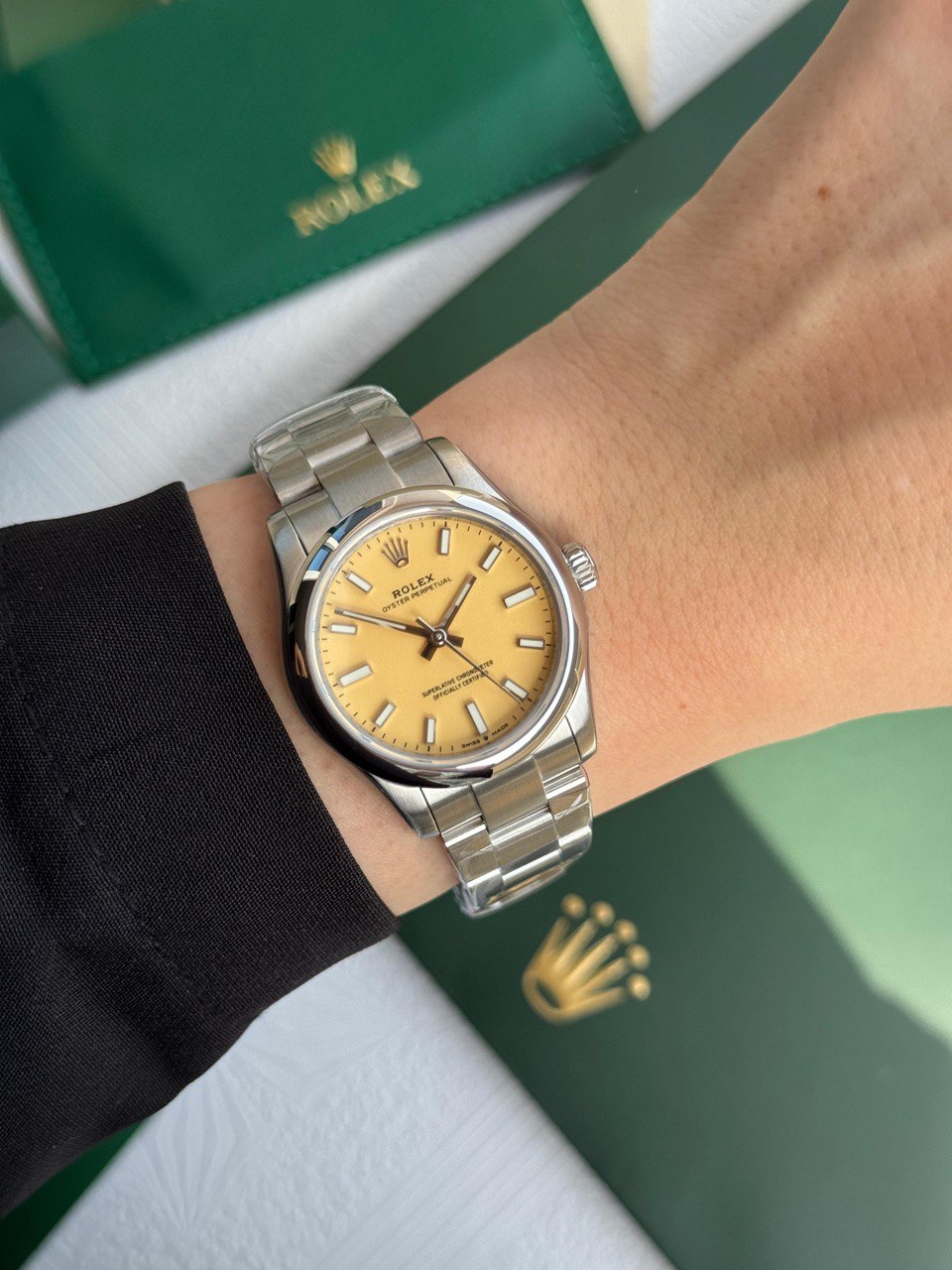 Rolex Oyster Perpetual Stainless Steel Watch – Smooth Dial Collection
