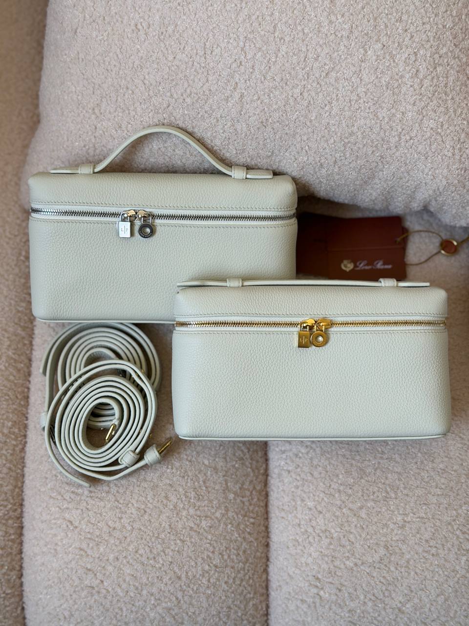 Loro Piana Extra Pocket L19 Pouch Bag in Grained Calfskin