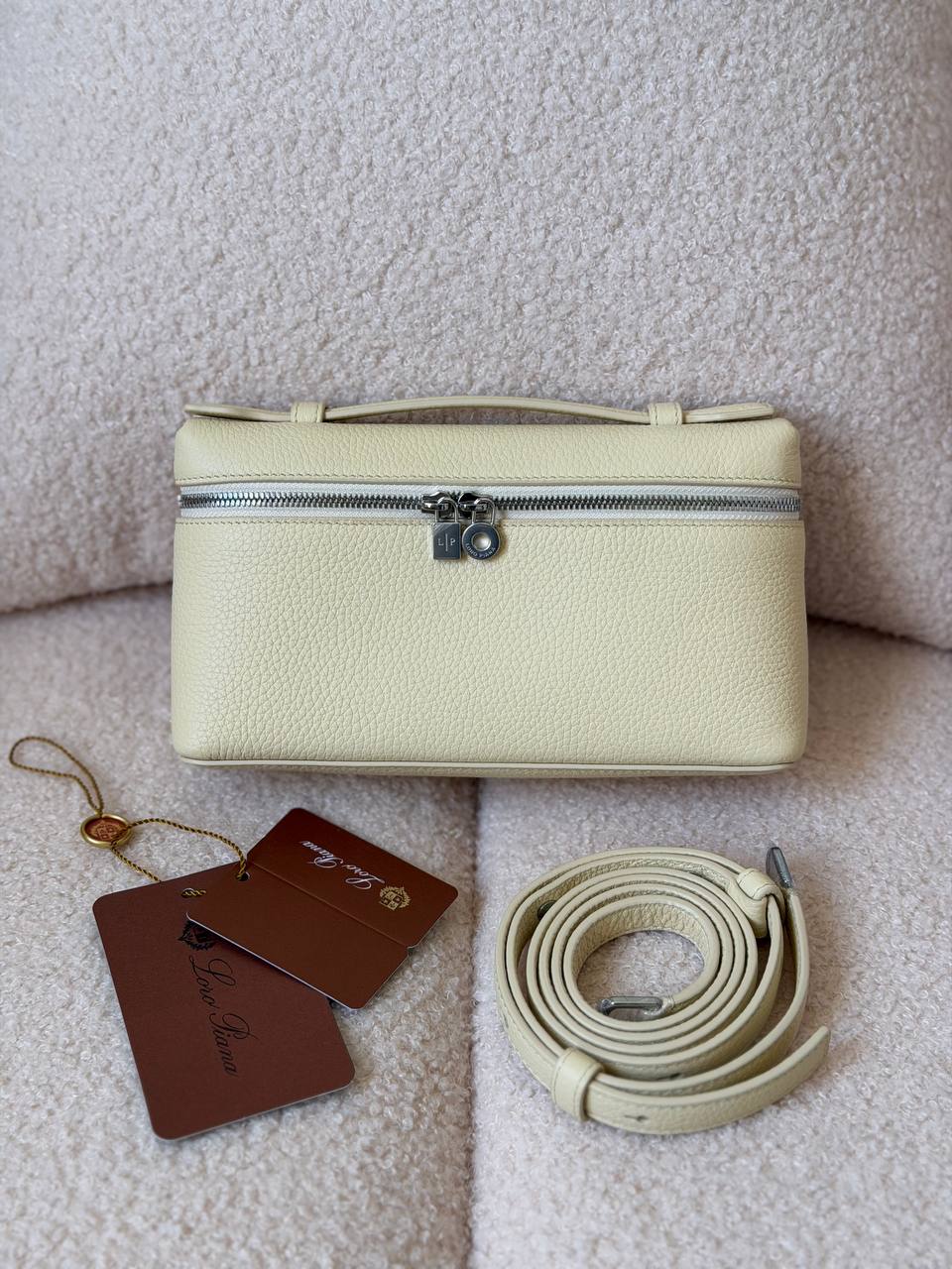 Loro Piana Extra Pocket L19 Pouch Bag in Grained Calfskin