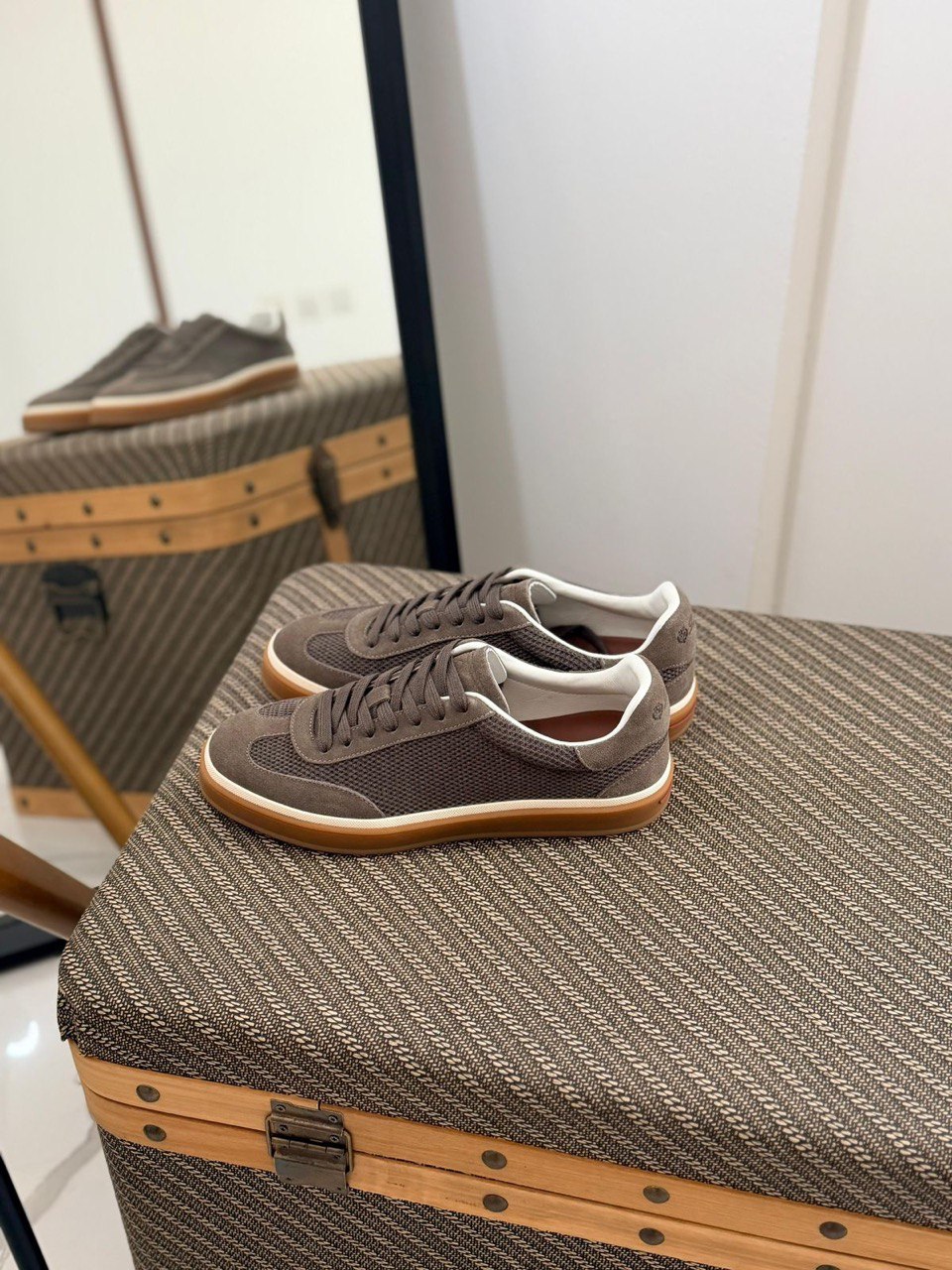 Loro Piana Suede & Mesh Luxury Sneakers