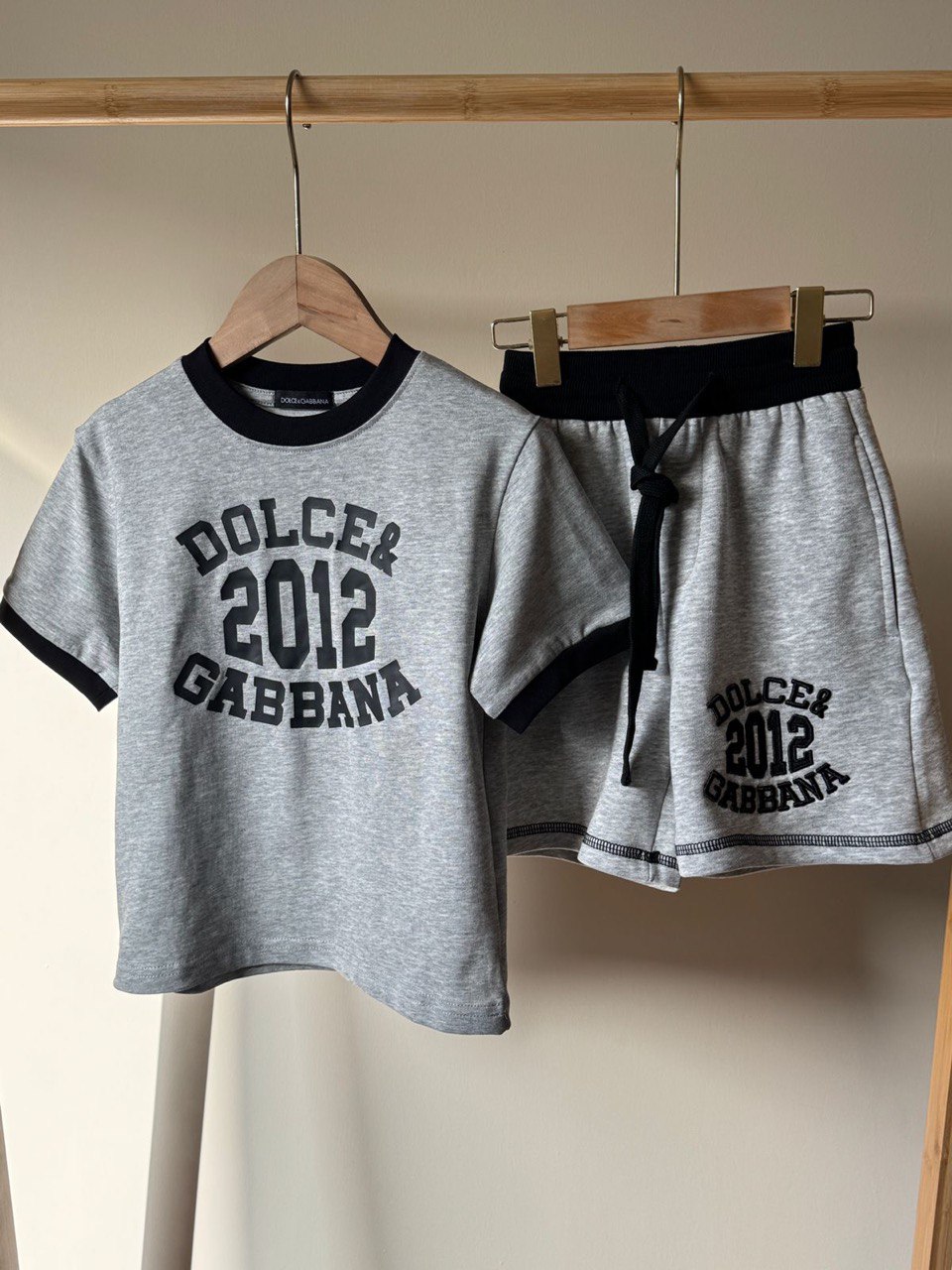 Dolce & Gabbana Kids Luxury T-Shirt & Shorts Set with Signature Logo