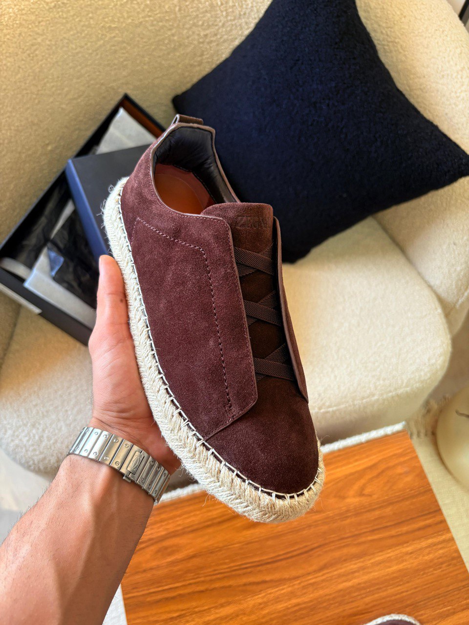ZEGNA Triple Stitch™ Linen Blend Espadrilles