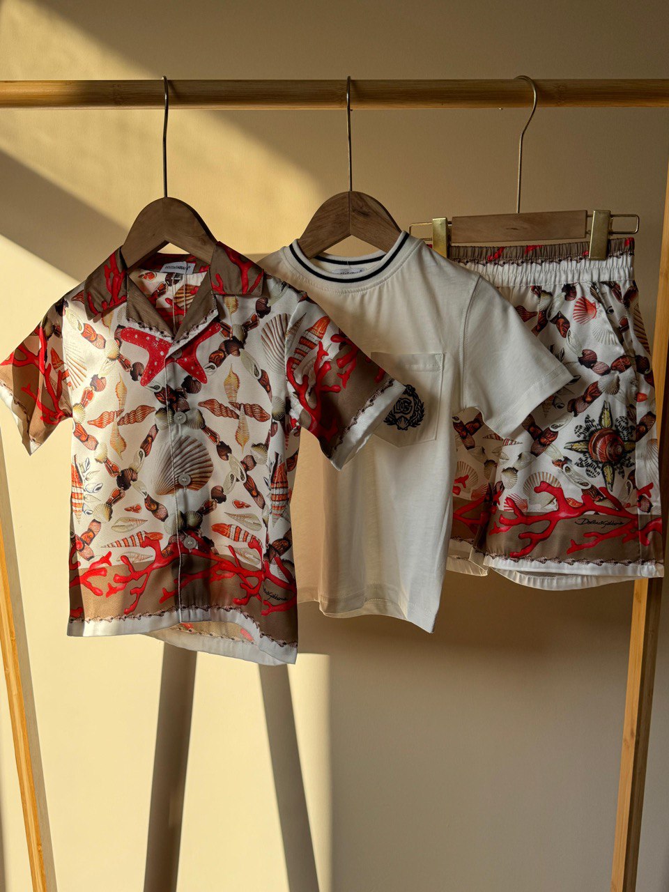 Dolce & Gabbana Kids 3-Piece Marine Print Luxury Set