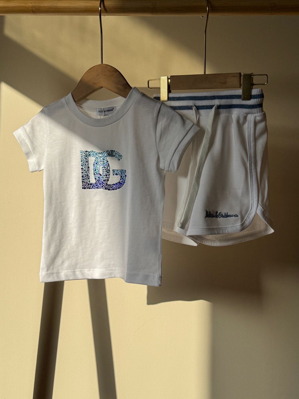 Dolce & Gabbana Kids Luxury T-Shirt & Shorts Set with Signature Logo