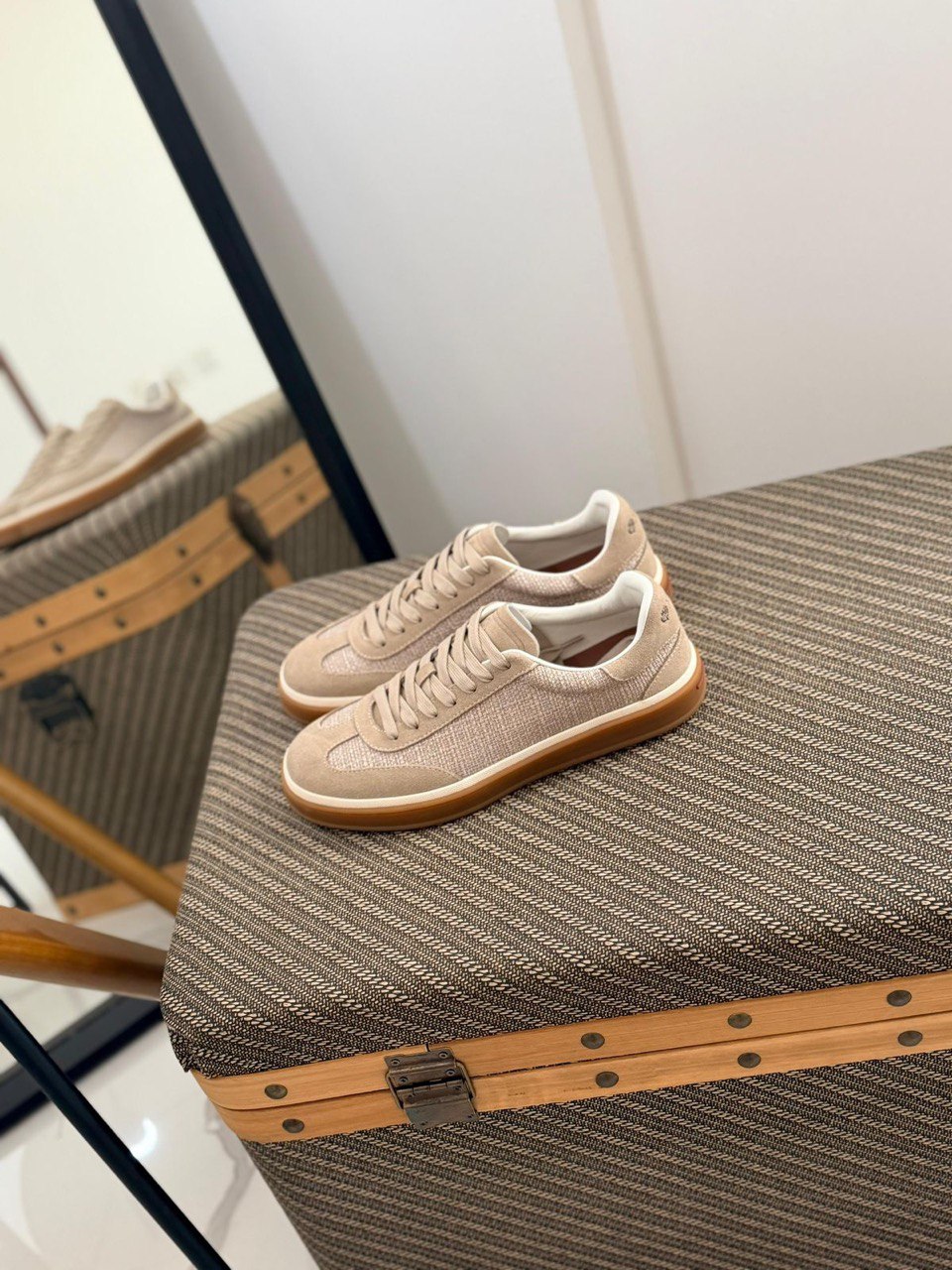 Loro Piana Suede & Mesh Luxury Sneakers