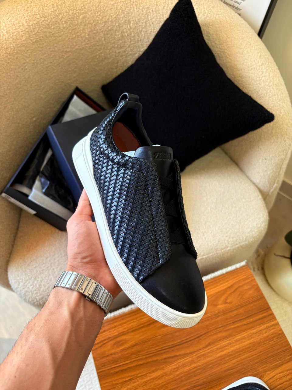 ZEGNA Triple Stitch™ Woven Leather Limited Edition Sneakers