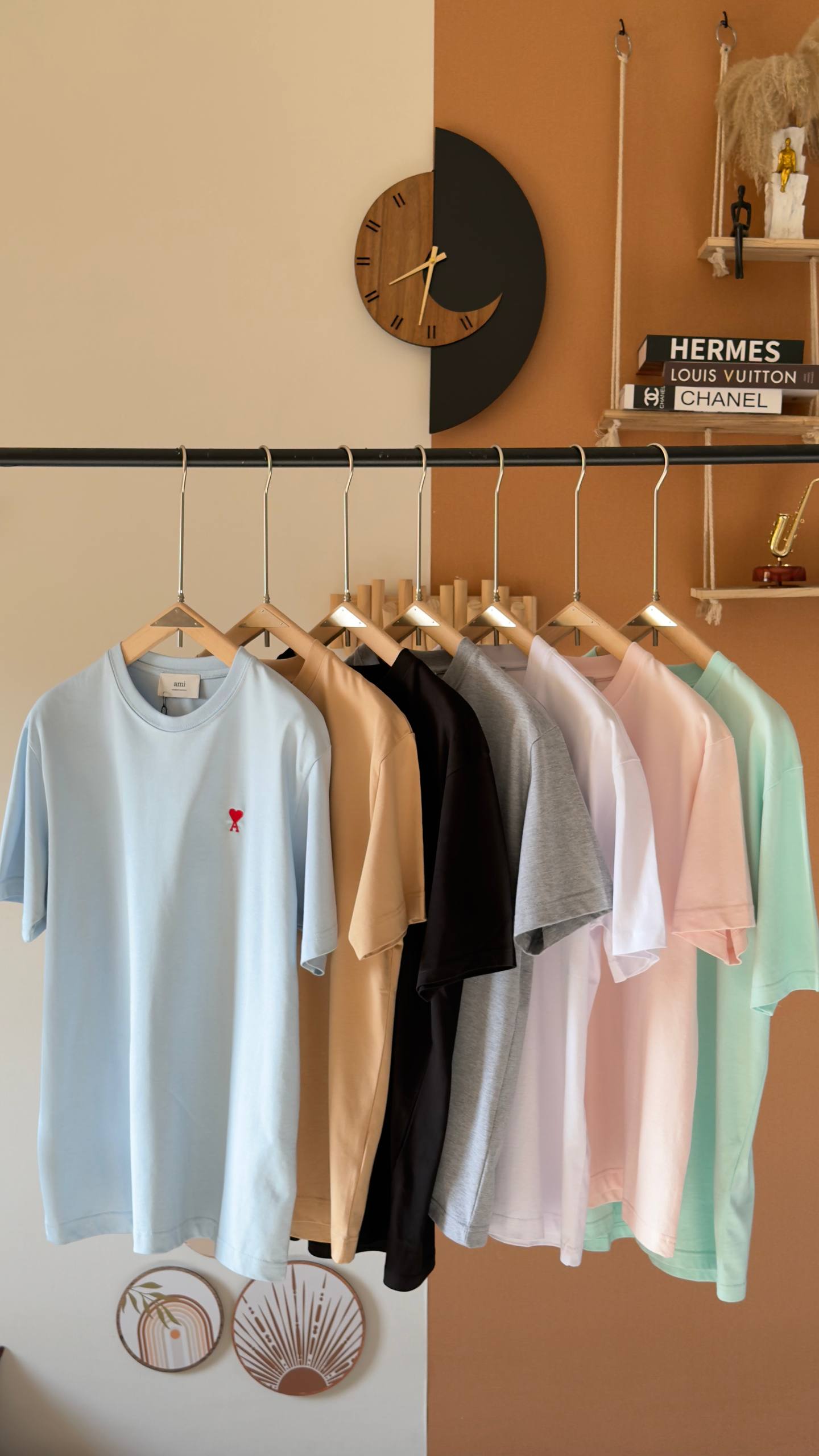 AMI Paris Signature Heart Logo T-Shirt Collection (Red / Black / White Logo)