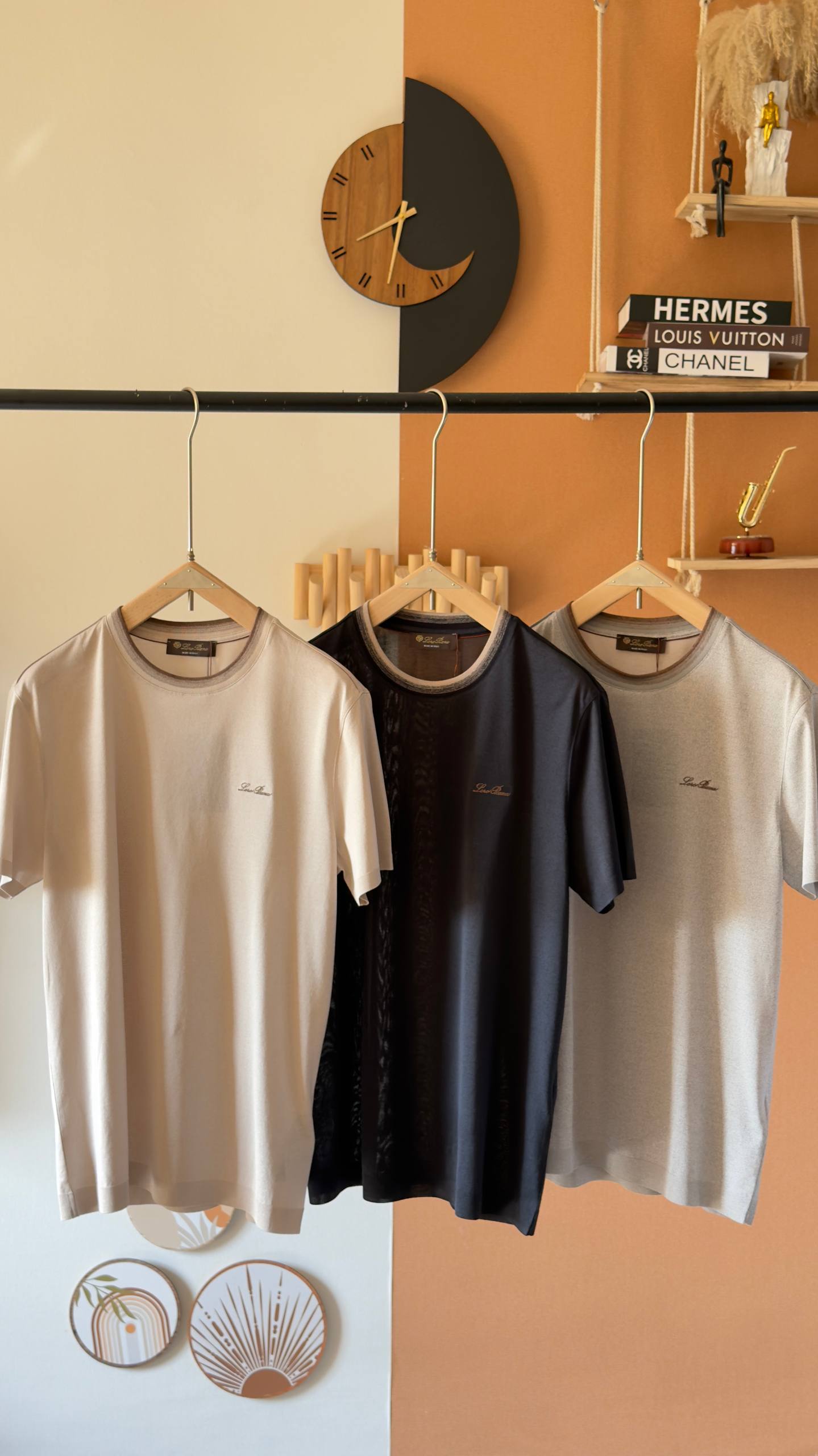 Loro Piana Luxury Soft-Touch Contrast Collar T-Shirt