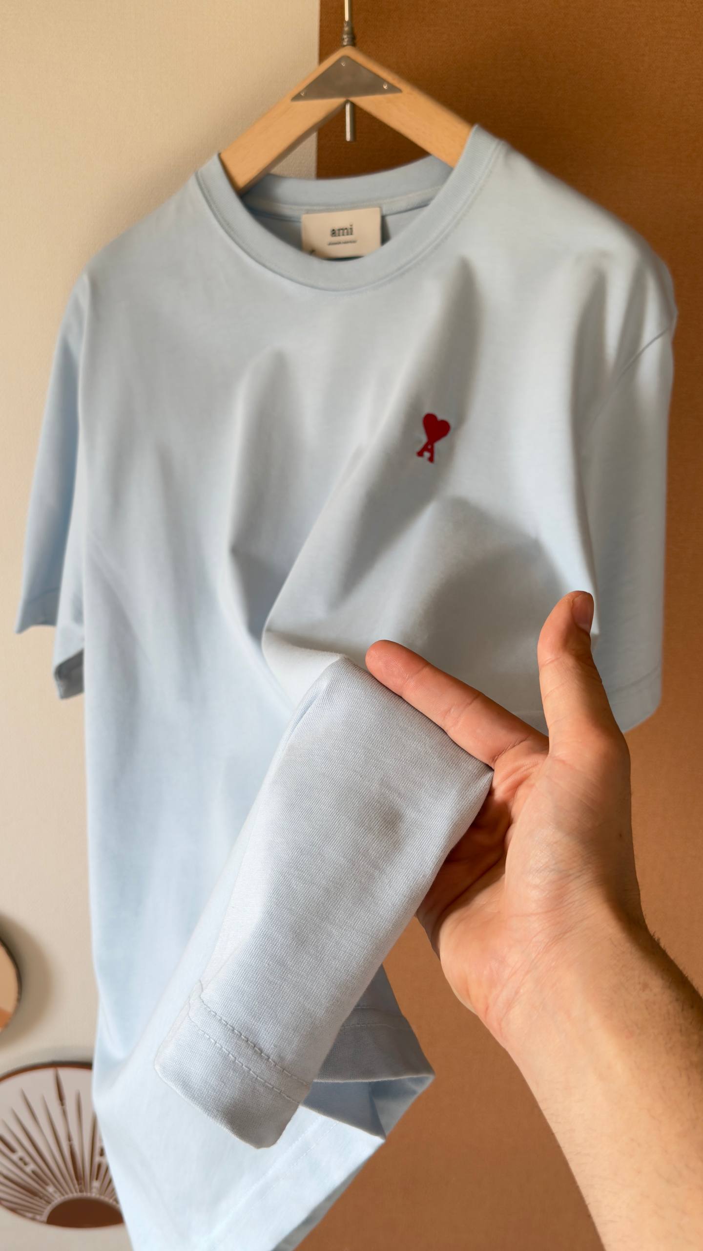 AMI Paris Signature Heart Logo T-Shirt Collection (Red / Black / White Logo)