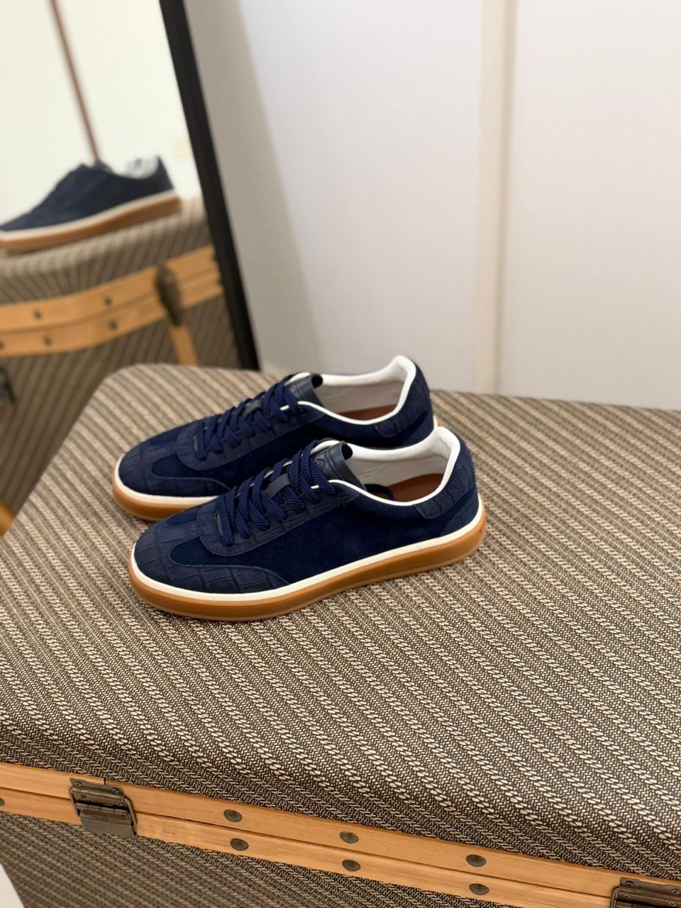 Loro Piana Suede & Mesh Luxury Sneakers