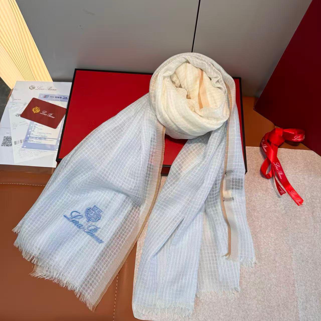 Loro Piana Cashmere Silk Scarf – Lightweight Iconic Elegant Shawl