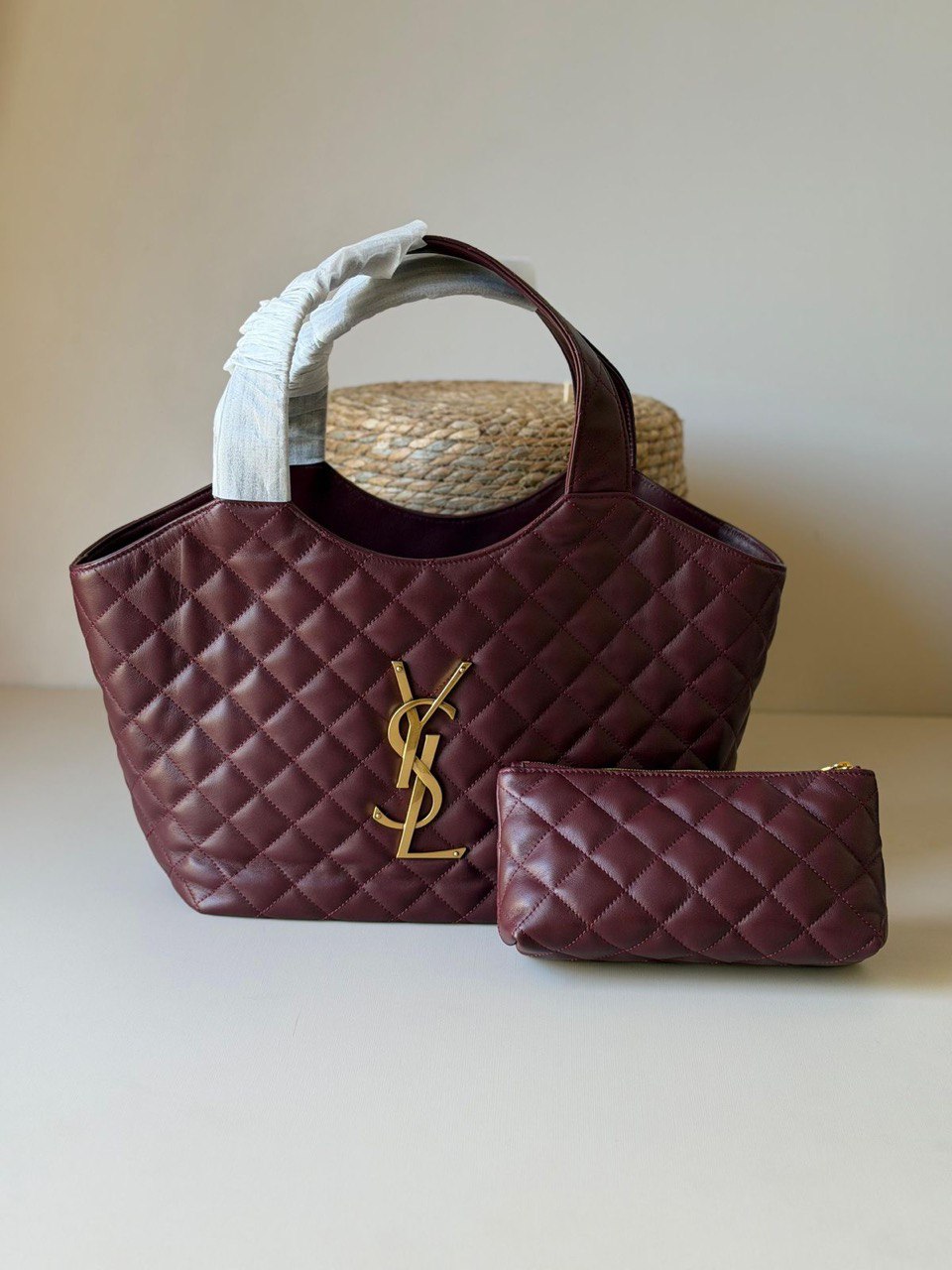 Saint Laurent ICARE Quilted Tote in Leather & Suede