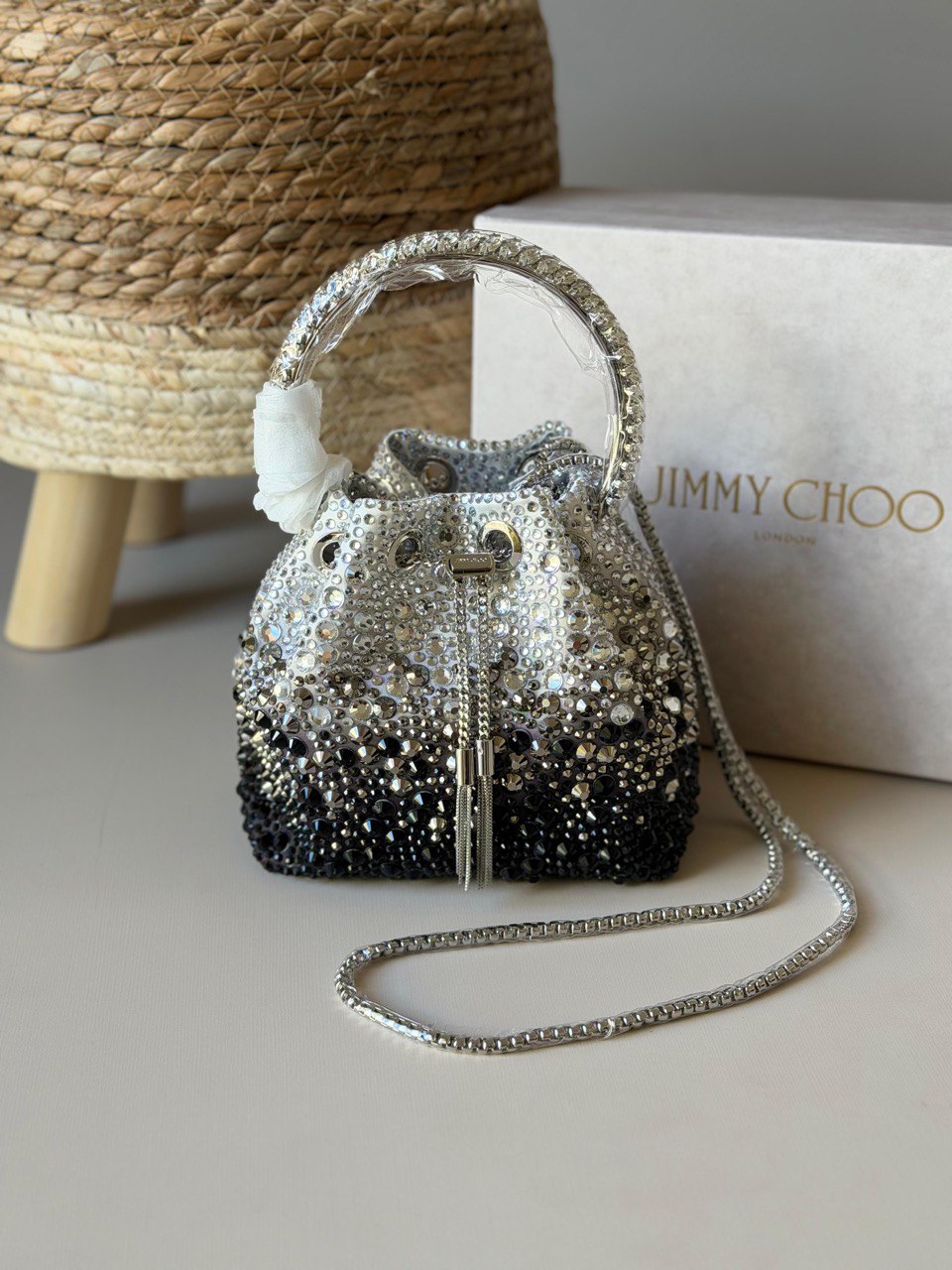 Jimmy Choo Bon Bon Crystal Top-Handle Mini Bag
