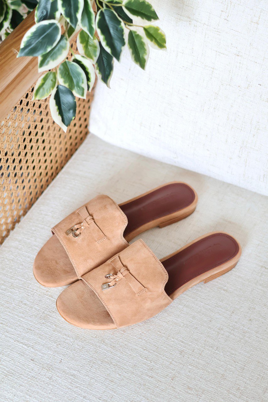 Loro Piana Summer Charms Sandal – Suede Goatskin Slide