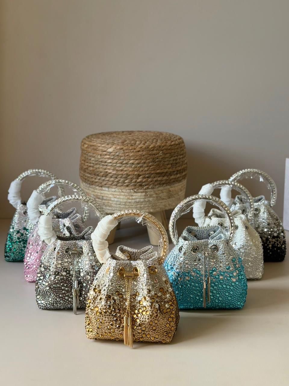 Jimmy Choo Bon Bon Crystal Top-Handle Mini Bag