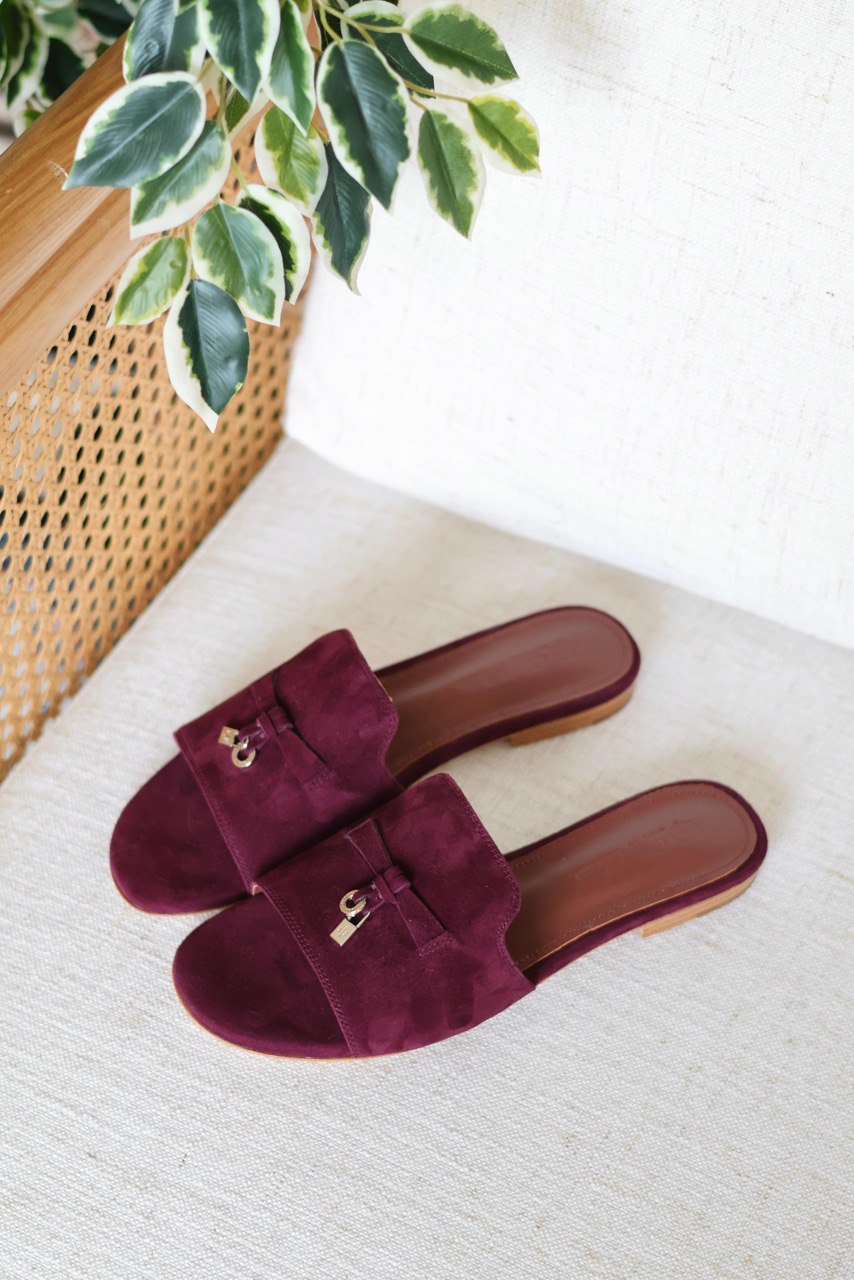 Loro Piana Summer Charms Sandal – Suede Goatskin Slide