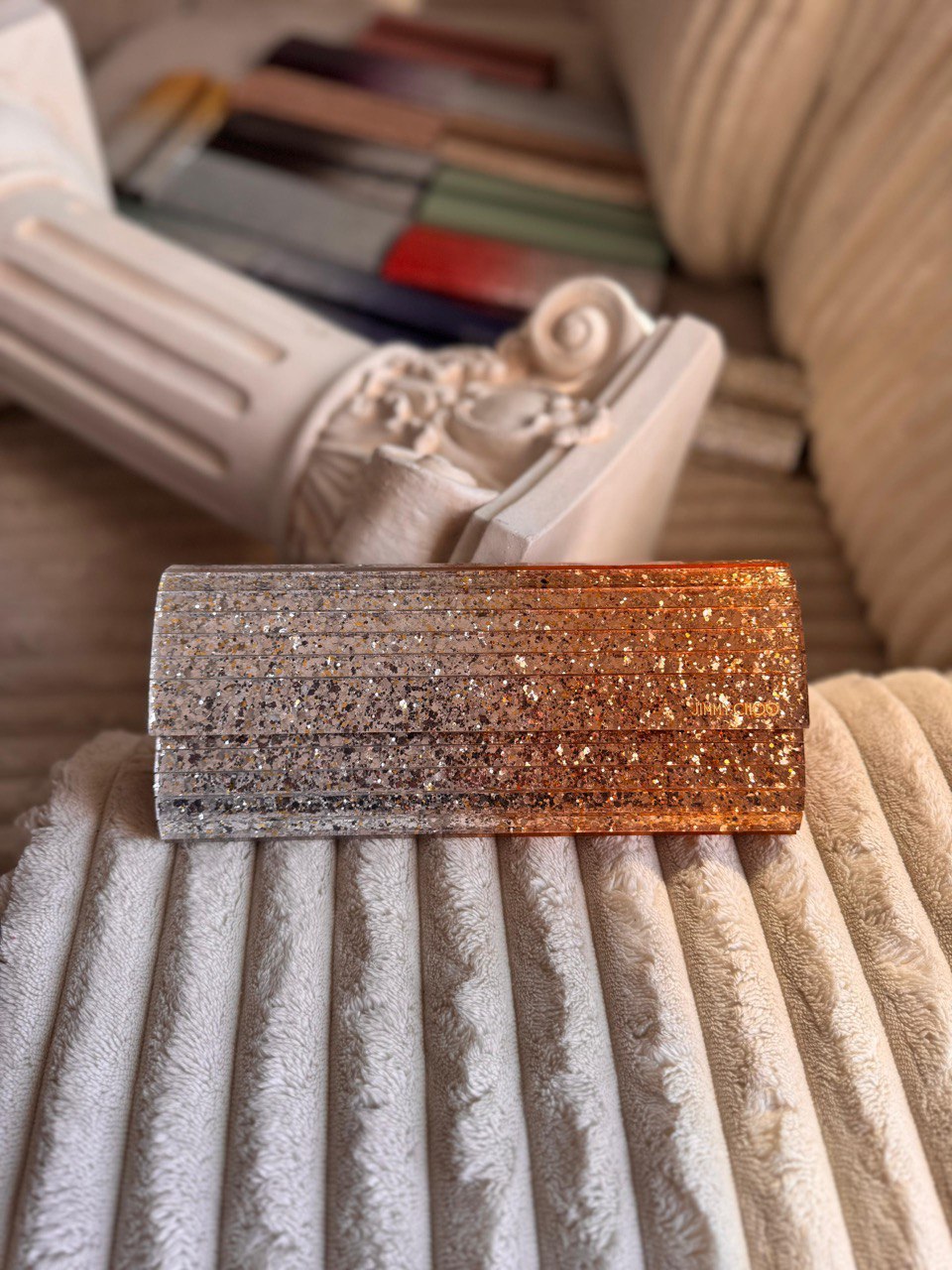 Jimmy Choo Glitter Clutch Bag