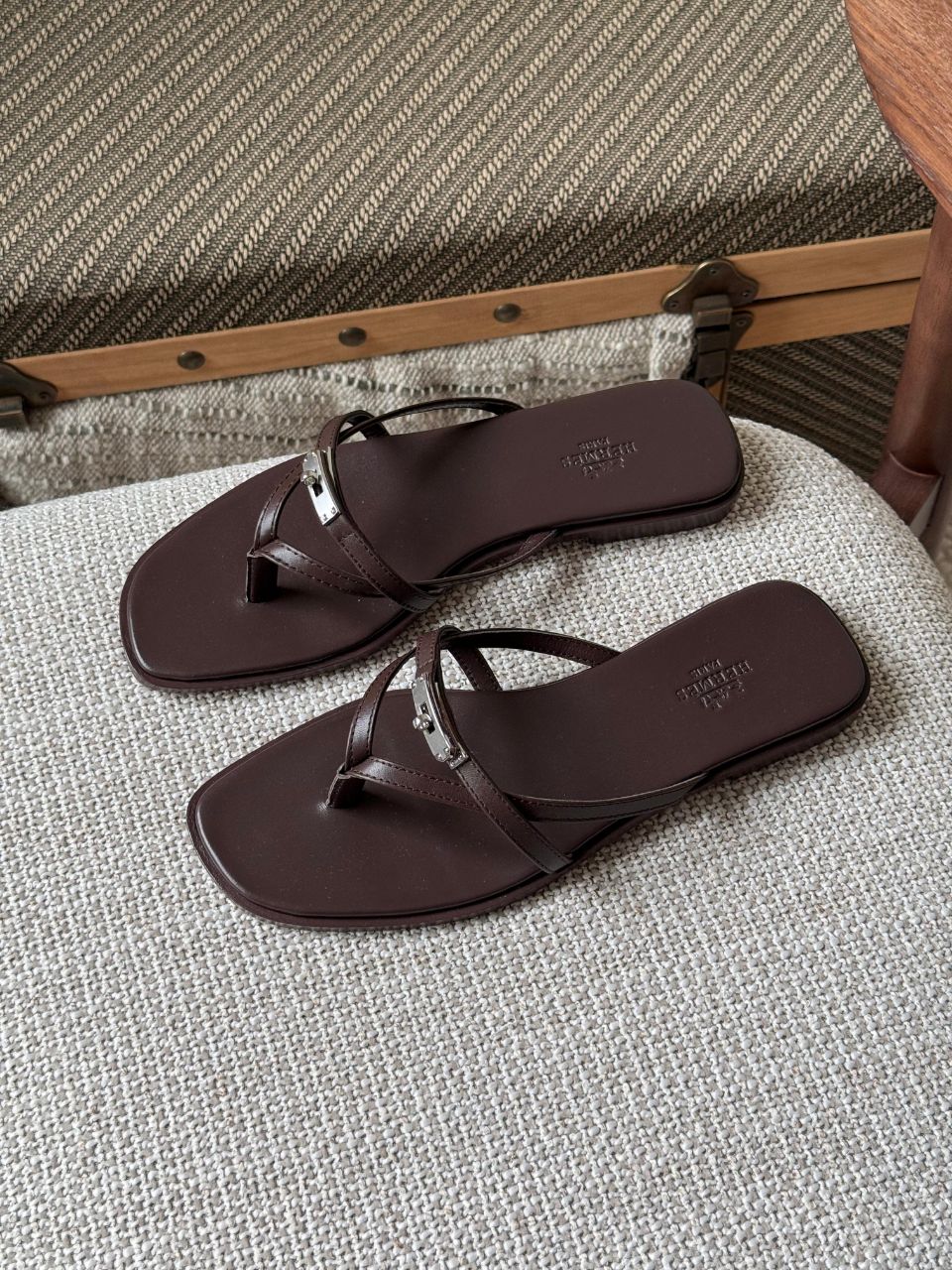 Hermès Miss Sandal Kelly Buckle Leather