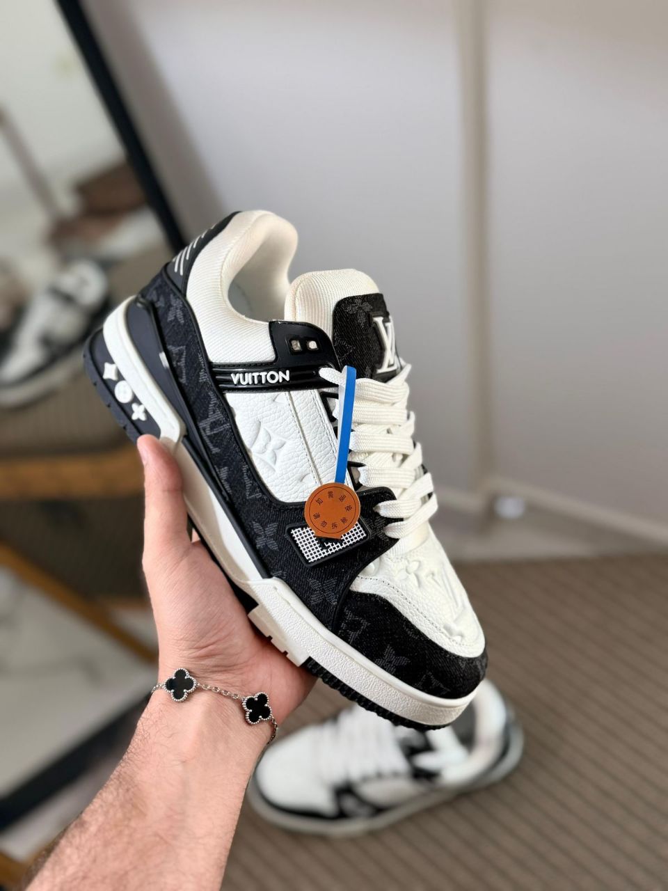 Louis Vuitton LV Trainer Sneakers Monogram Denim Blue & Classic Black Edition