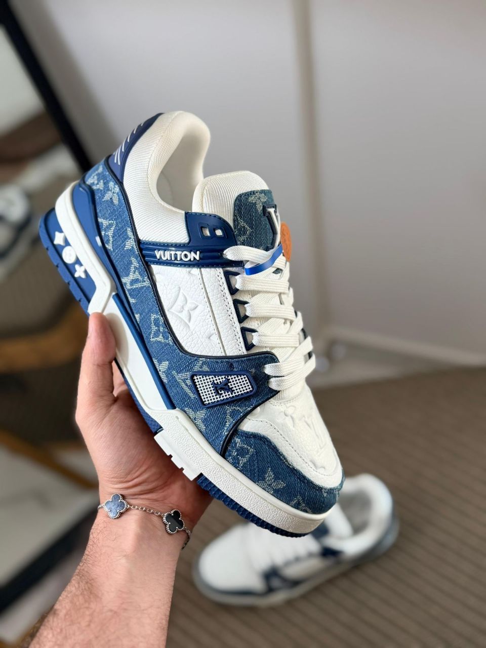 Louis Vuitton LV Trainer Sneakers Monogram Denim Blue & Classic Black Edition