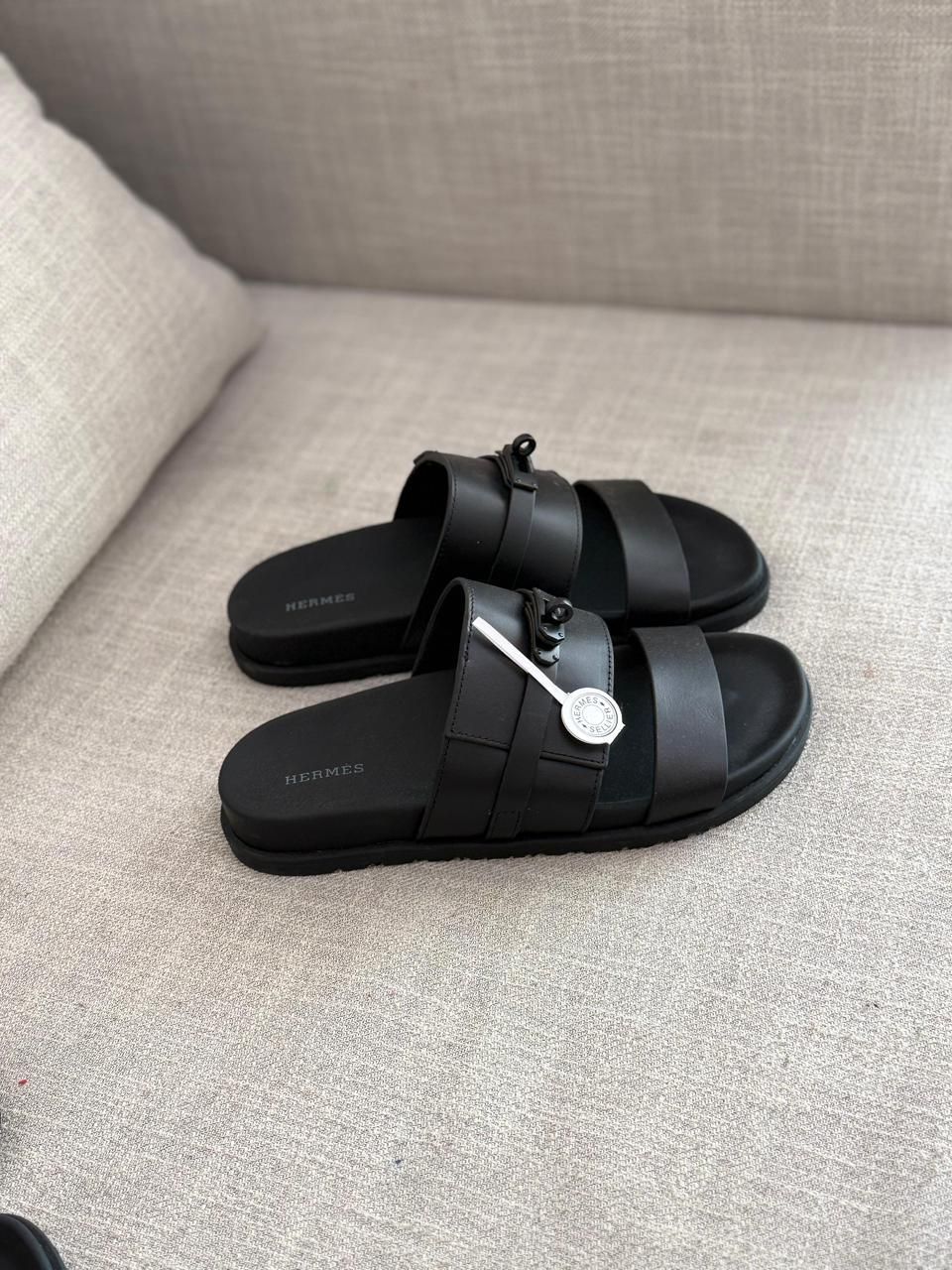 Hermès Jackson Sandal Black Leather Ultra Luxury Edition