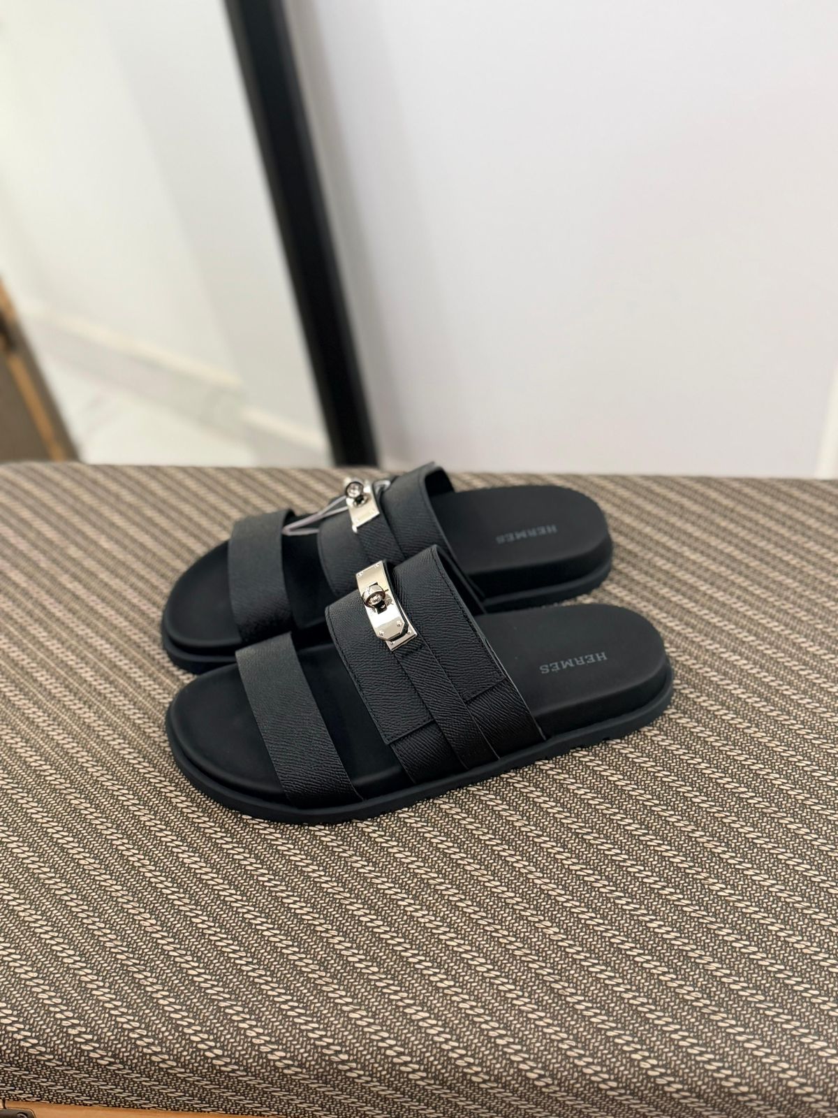 Hermès Jackson Sandal Black Leather Ultra Luxury Edition