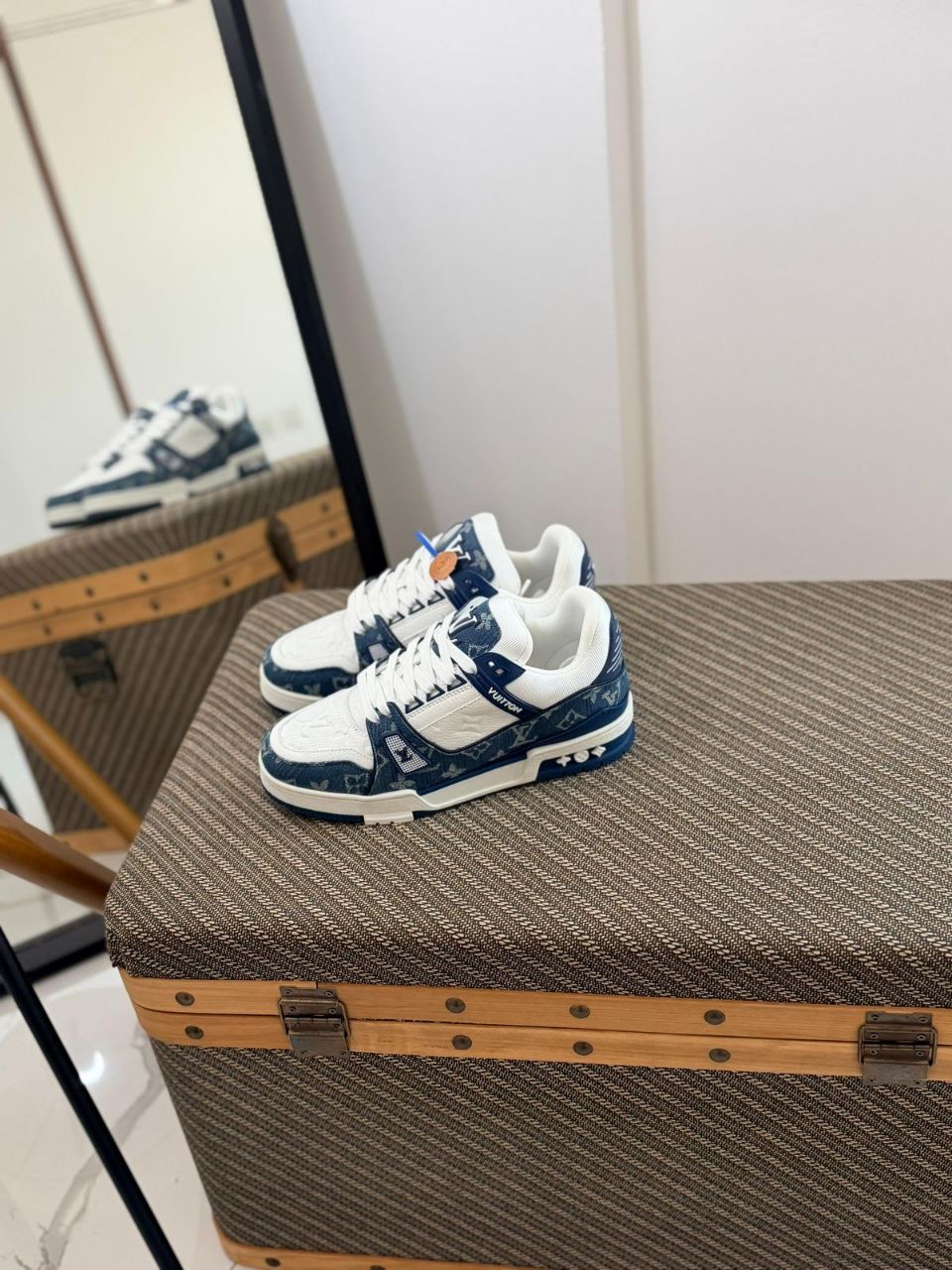 Louis Vuitton LV Trainer Sneakers Monogram Denim Blue & Classic Black Edition