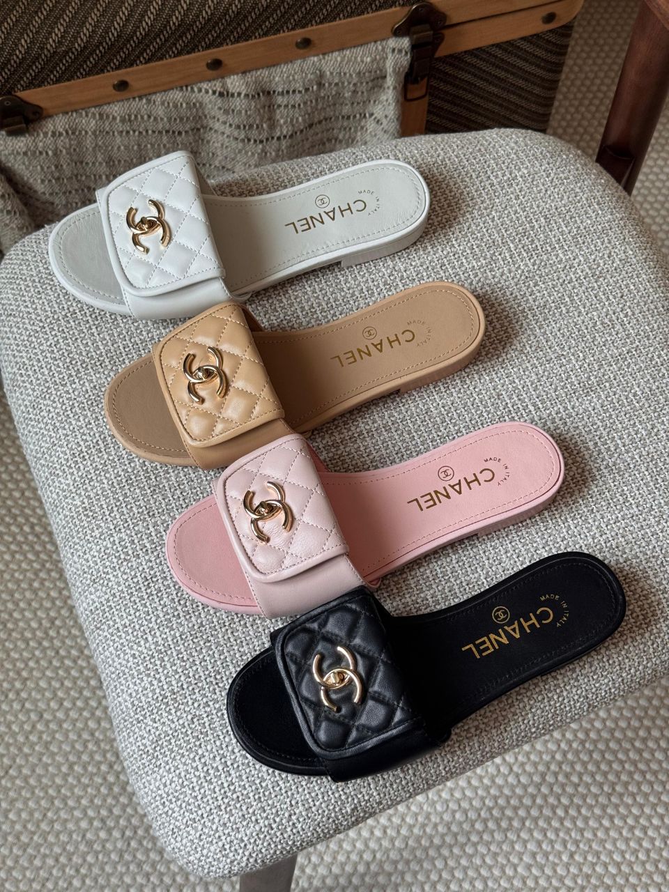Chanel Quilted Leather Mules