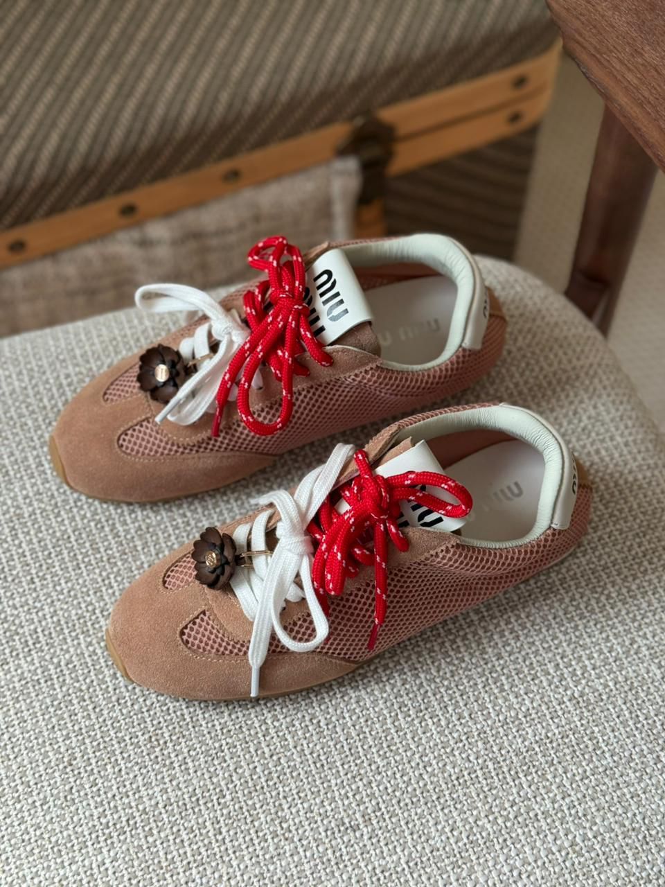 Miu Miu x New Balance 530 SL Suede & Mesh Sneakers