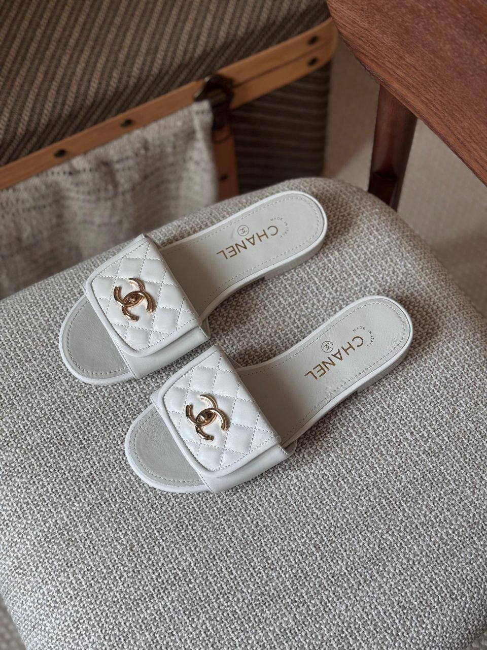 Chanel Quilted Leather Mules