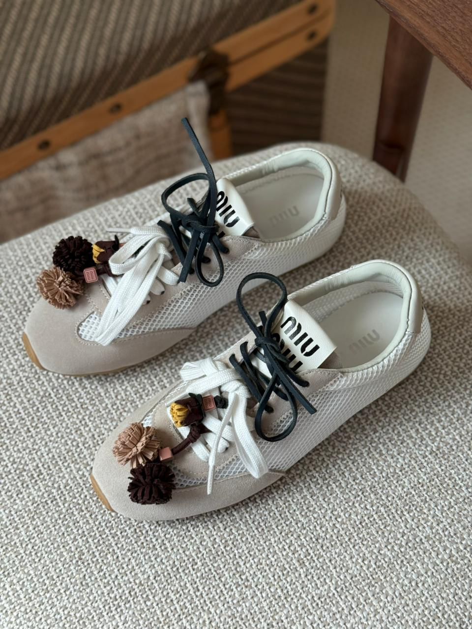 Miu Miu x New Balance 530 SL Suede & Mesh Sneakers
