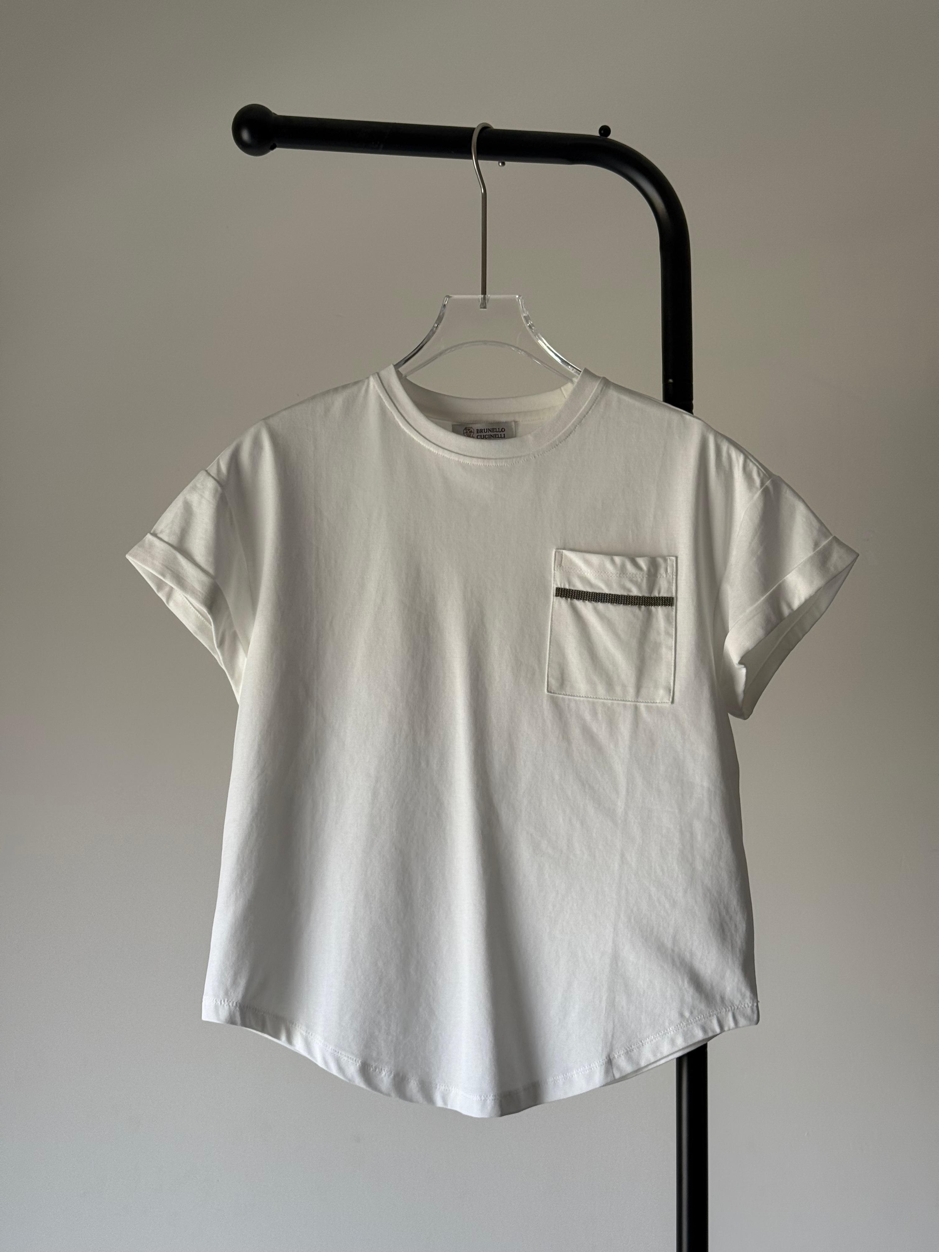 Brunello Cucinelli T-Shirt with Embellished Pocket