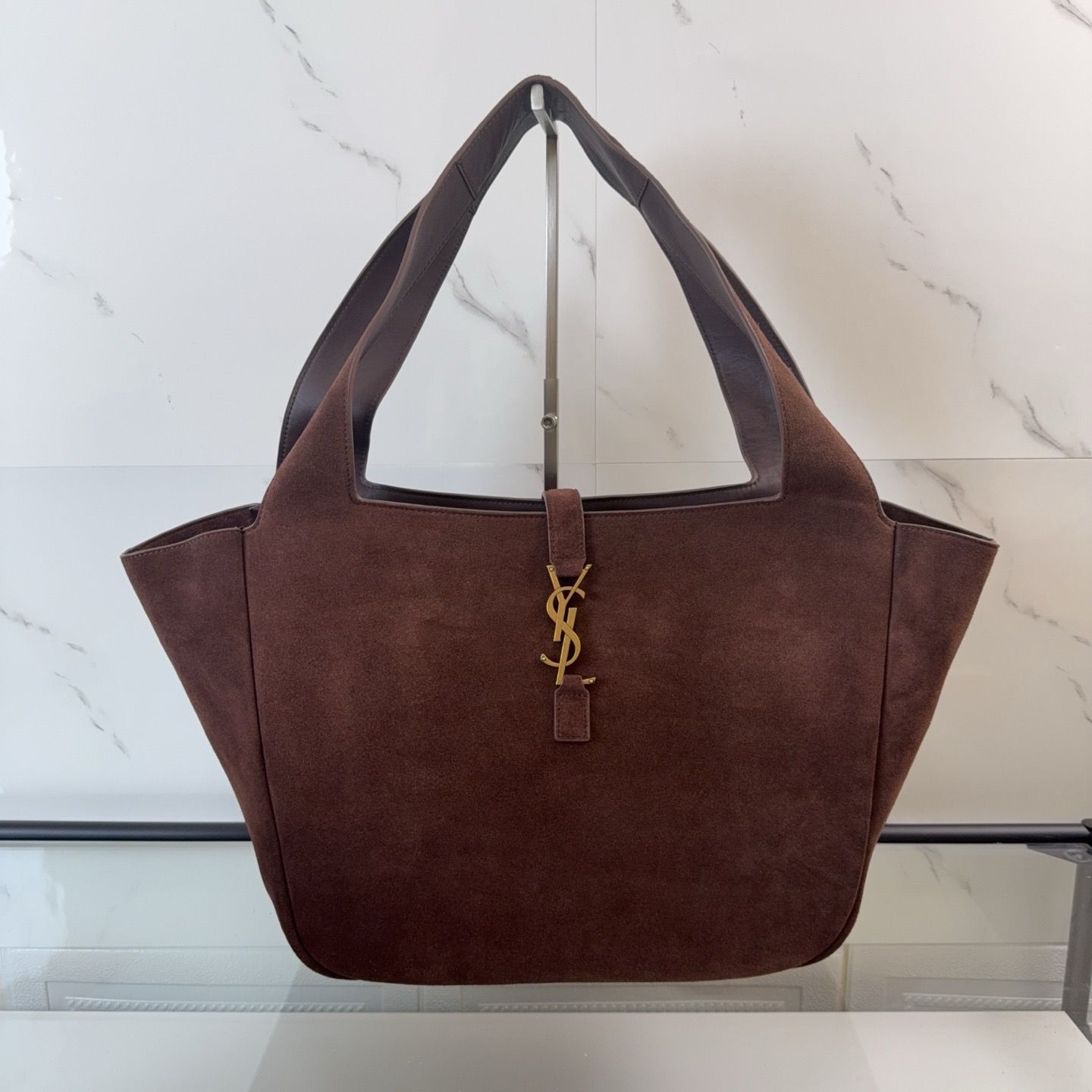 YSL Velvet Leather Tote Bag