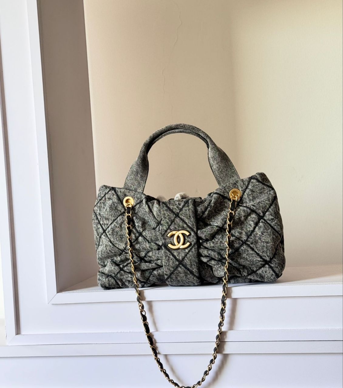 Chanel Grey Tweed Soft Tote – Quilted Contemporary Edition