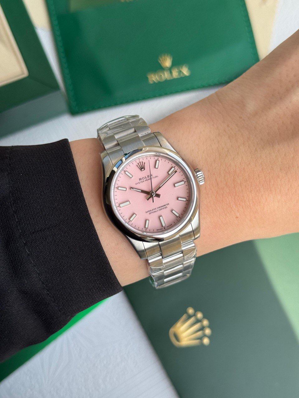 Rolex Oyster Perpetual Stainless Steel Watch – Smooth Dial Collection